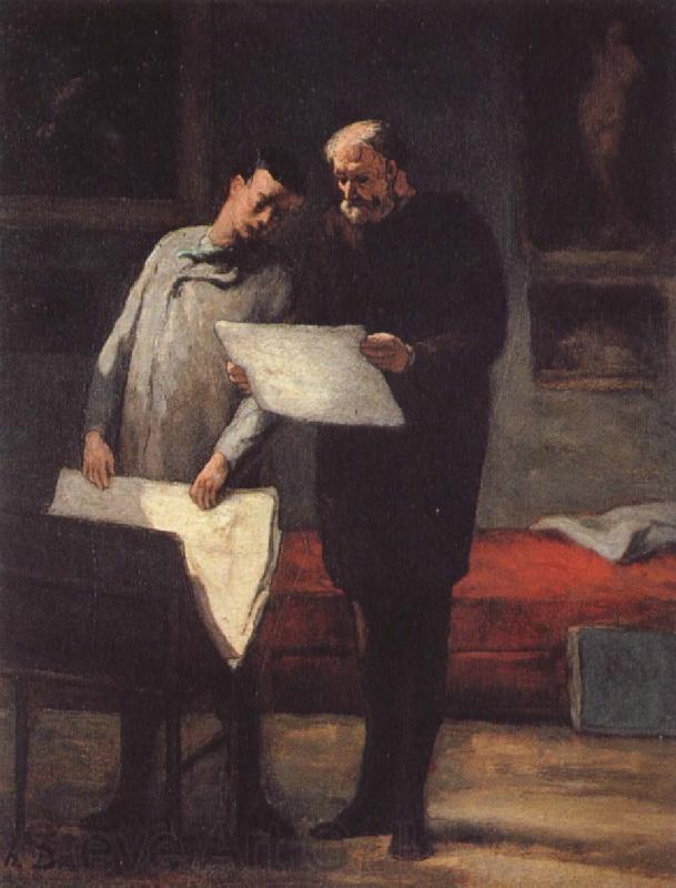 Honore Daumier Rows of a young konstnar